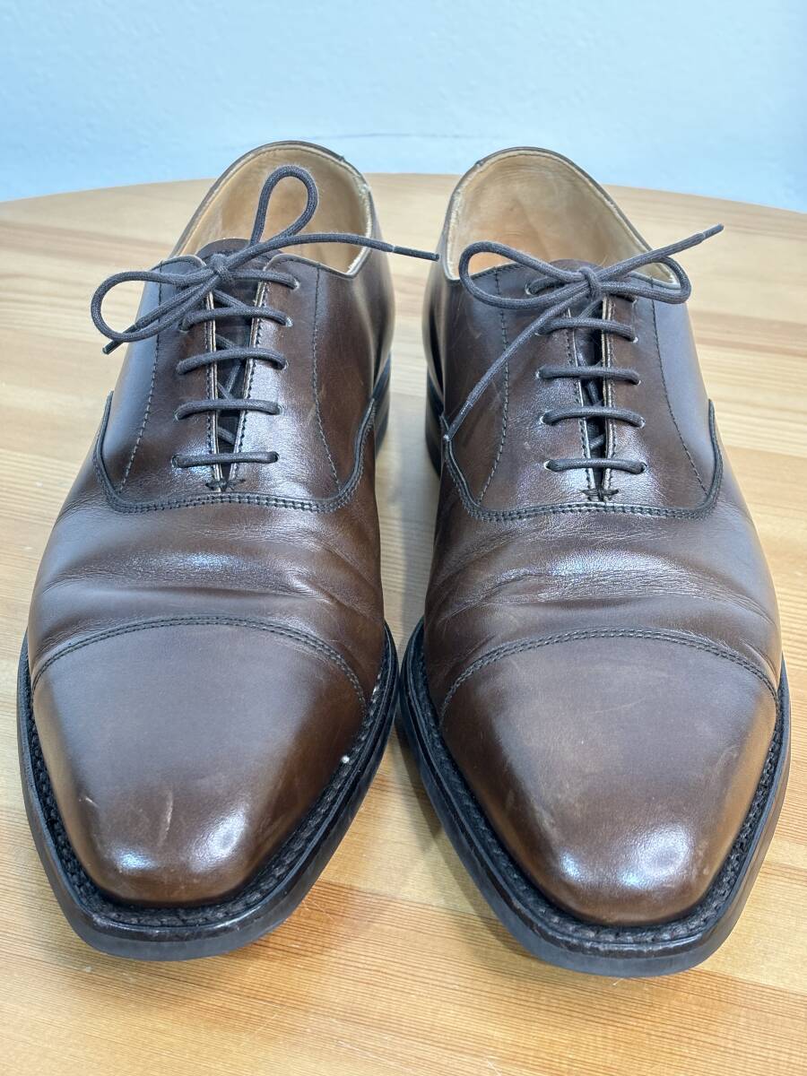 【良品】CROCKETT&JONES クロケットアンドジョーンズ 8E ストレート 茶 ブラウン レザーシューズ_画像2