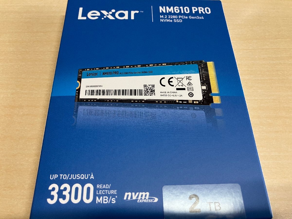24A006 free shipping unopened Lexar NM610 PRO 2TB NVMe SSD PCIe Gen 3x4 M.2 2280 3300MB/S junk treatment 