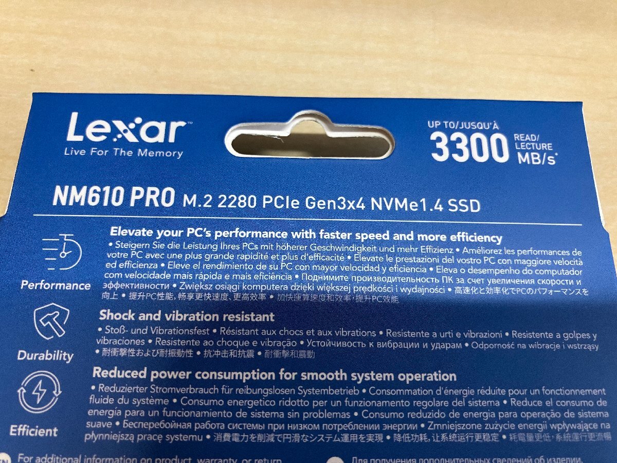 24A006 free shipping unopened Lexar NM610 PRO 2TB NVMe SSD PCIe Gen 3x4 M.2 2280 3300MB/S junk treatment 