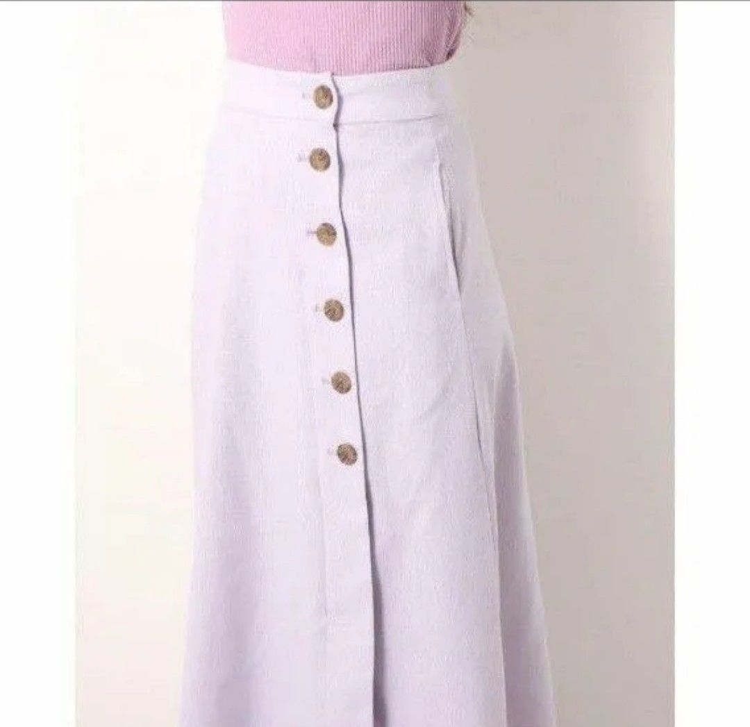 最終価格　クチュールブローチ Couturebrooch フレアスカート ロングスカート Lサイズ (サイズ40)ライトパープル