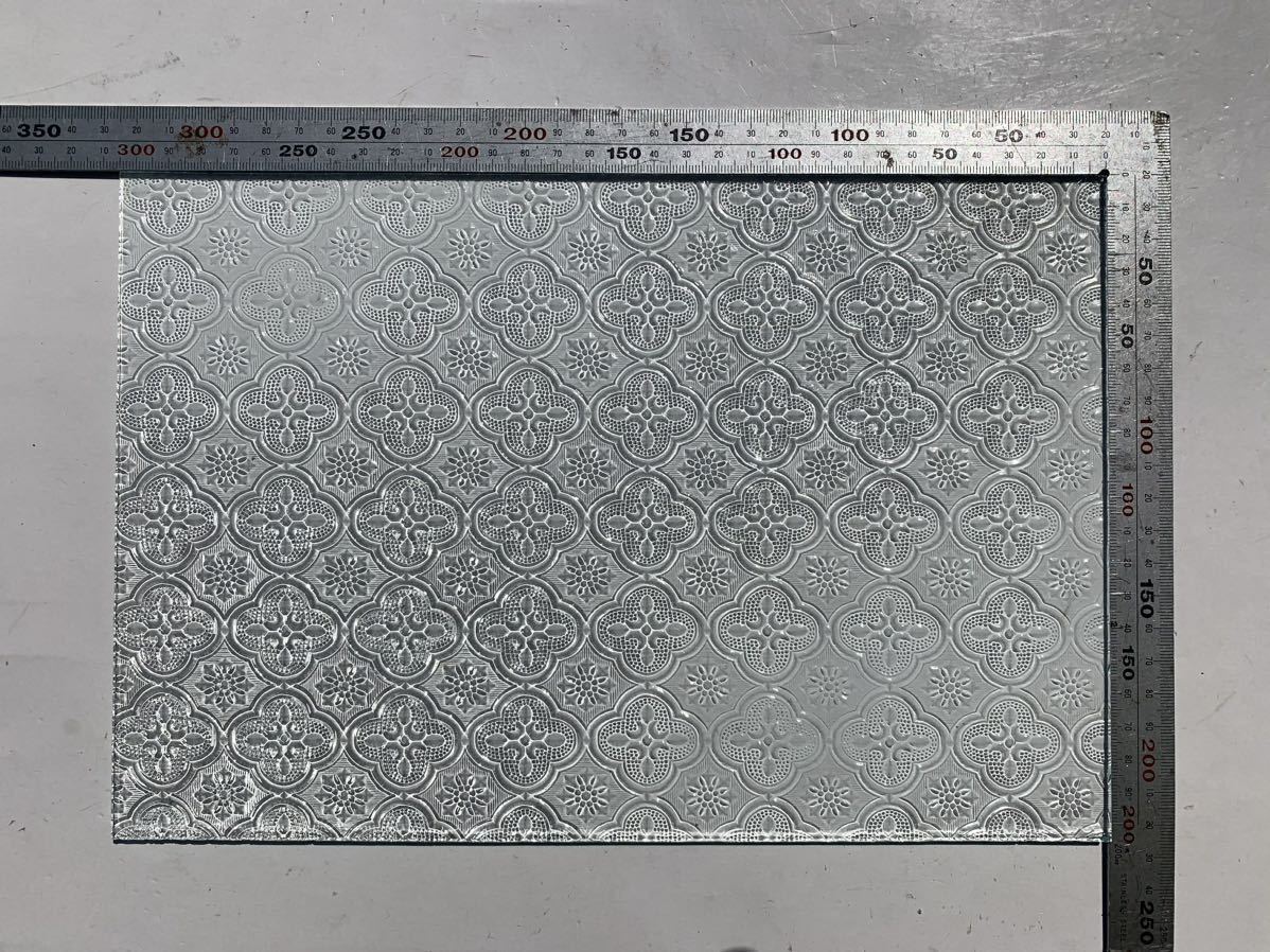 857[2 листов комплект ] образец стекло F01 прозрачный флора витражное стекло материал 