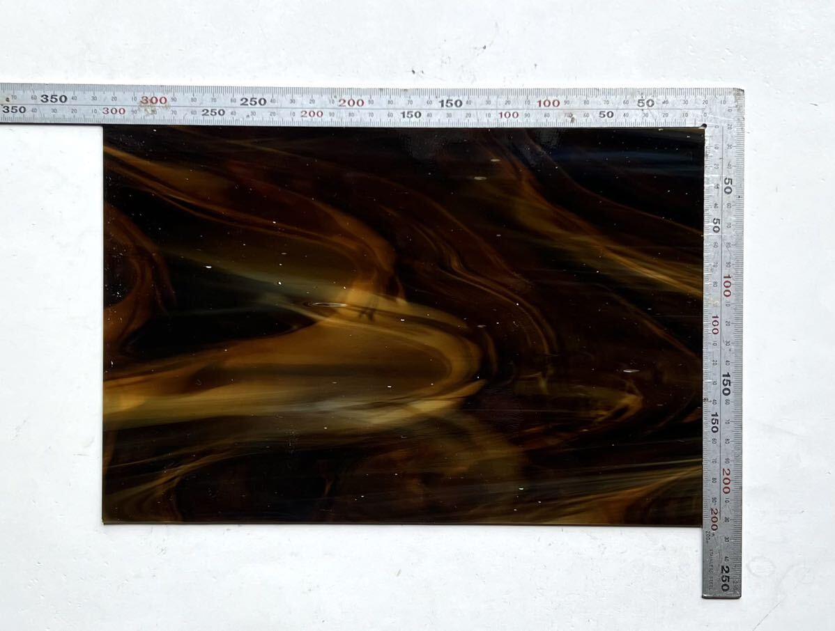 875 スペクトラム SPF319.6S ブラウン オパック ステンドグラス フュージング材料 オーシャンサイド 膨張率96_画像2