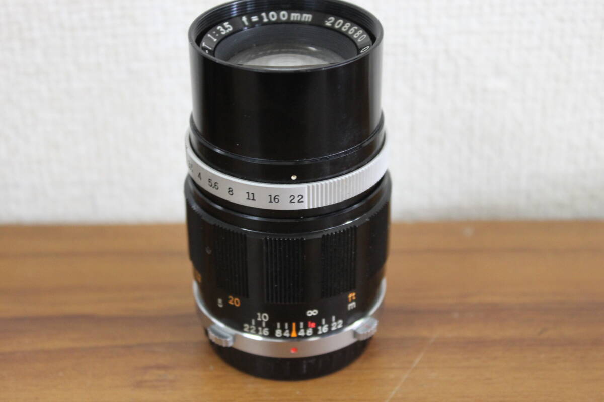 〇中古品 保管品 動作未確認 OLYMPUS オリンパス E.Zuiko ズイコー Auto-T 100mm F3.5 1:3.5 一眼レフ レンズ/激安1円スタートの画像1