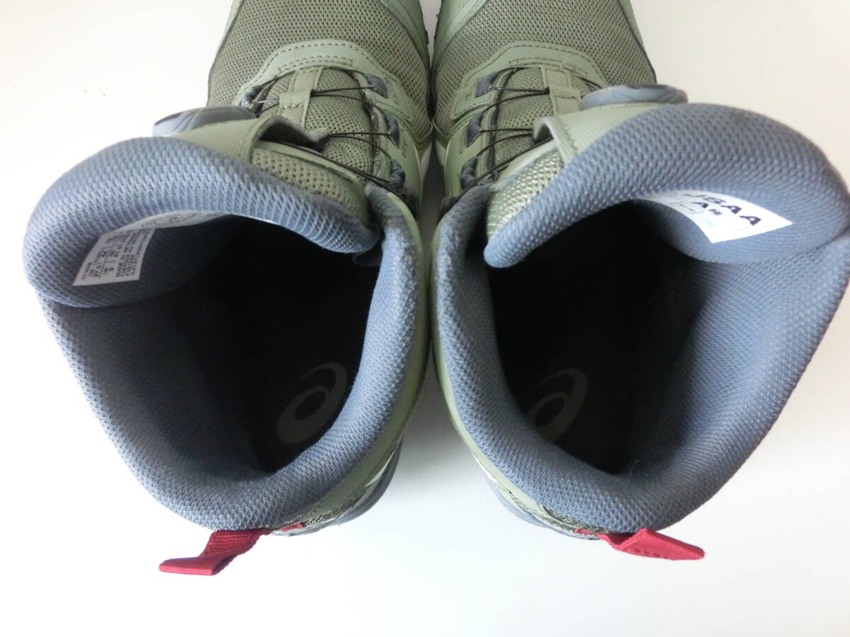 中古品 保管品 asics アシックス 安全靴 作業靴 ウィンジョブ WINJOB CP214 TS BOA 1271A056 27.5cm グリーン×ホワイト/激安1円スタートの画像6