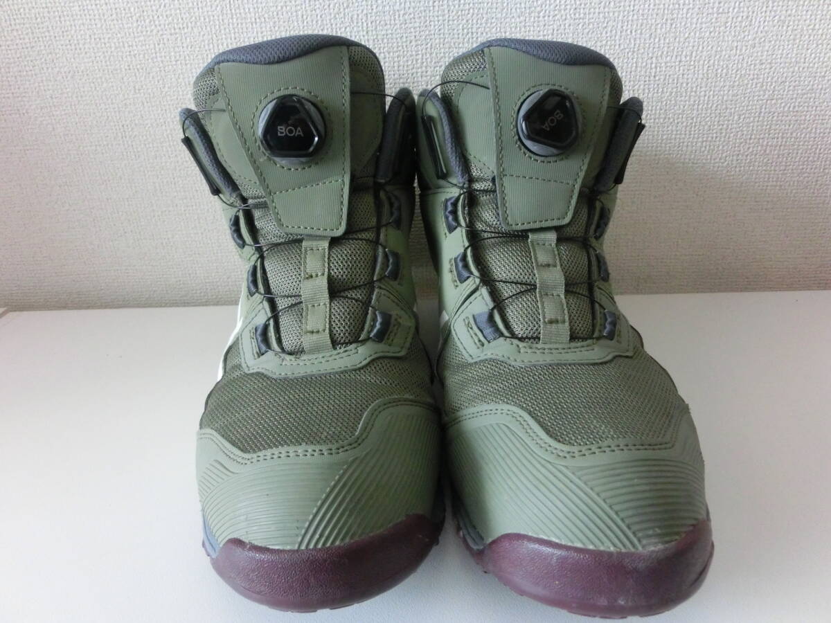 中古品 保管品 asics アシックス 安全靴 作業靴 ウィンジョブ WINJOB CP214 TS BOA 1271A056 27.5cm グリーン×ホワイト/激安1円スタートの画像2