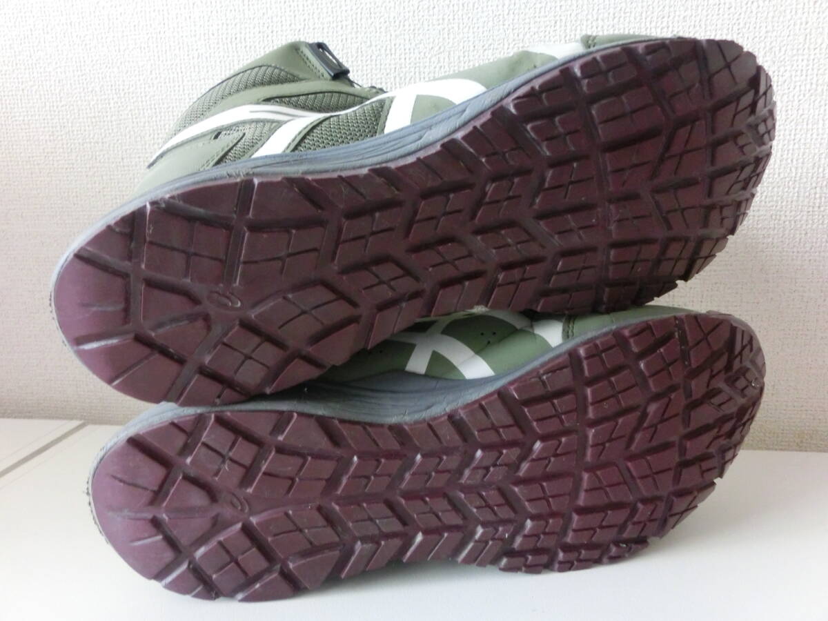 中古品 保管品 asics アシックス 安全靴 作業靴 ウィンジョブ WINJOB CP214 TS BOA 1271A056 27.5cm グリーン×ホワイト/激安1円スタートの画像8