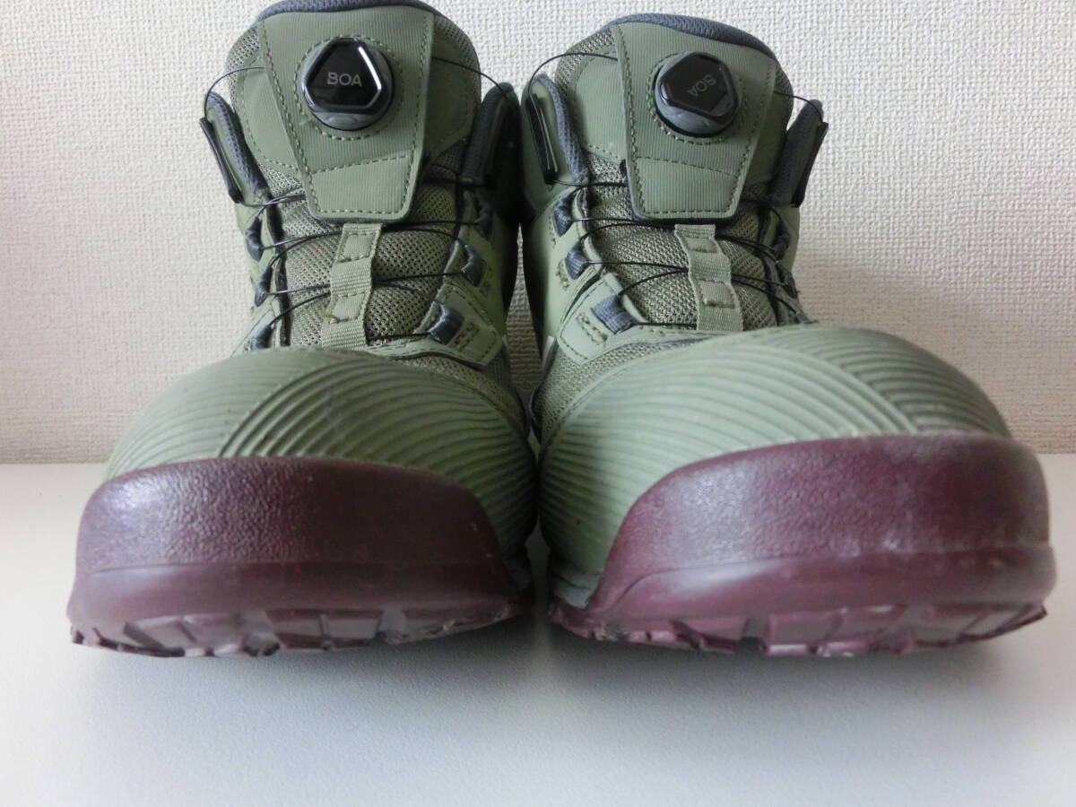 中古品 保管品 asics アシックス 安全靴 作業靴 ウィンジョブ WINJOB CP214 TS BOA 1271A056 27.5cm グリーン×ホワイト/激安1円スタートの画像3