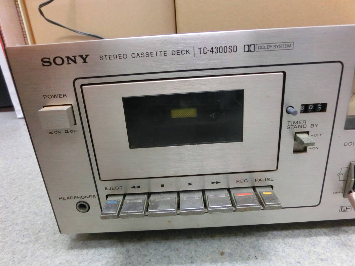 〇中古品 保管品 通電のみ確認済 SONY ソニー カセットデッキ TC-4300SD/激安1円スタート_画像2