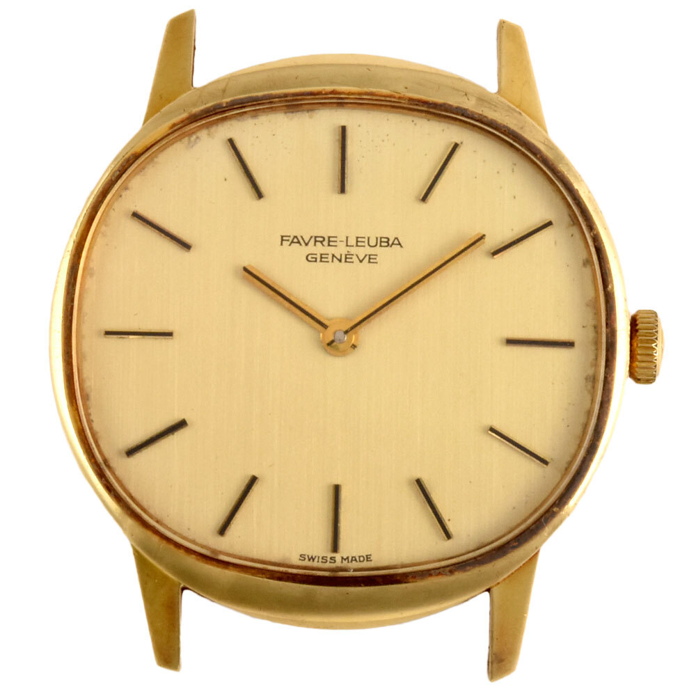 ファーブル ルーバ FAVRE-LEUBA 腕時計 ゴールド文字盤 K18YG ケースのみ 31.5g メンズの画像1