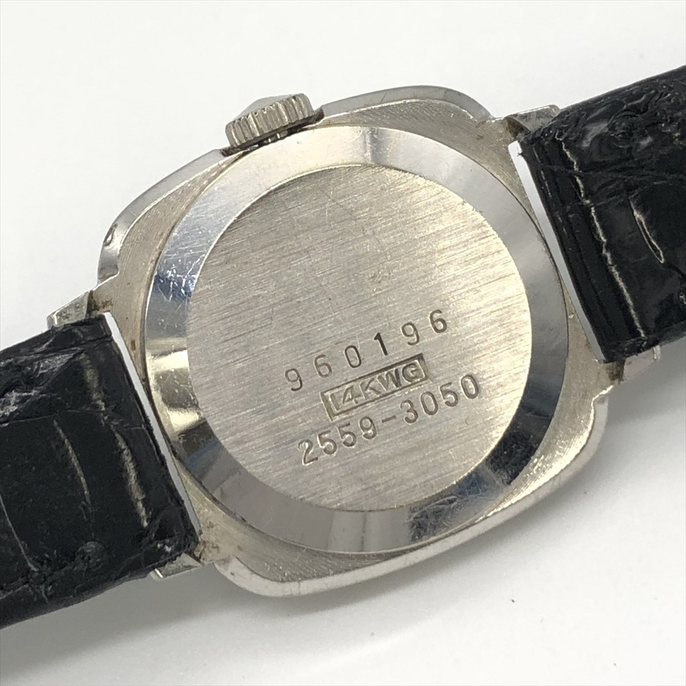 セイコー SEIKO 2559-3050 K14WG 腕時計 シルバー文字盤 槌目_画像6