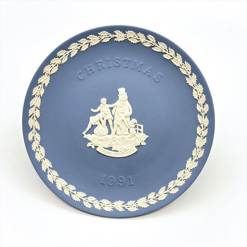 ウェッジウッド WEDGWOOD ジャスパー クリスマス イヤープレート 1991 皿の画像1