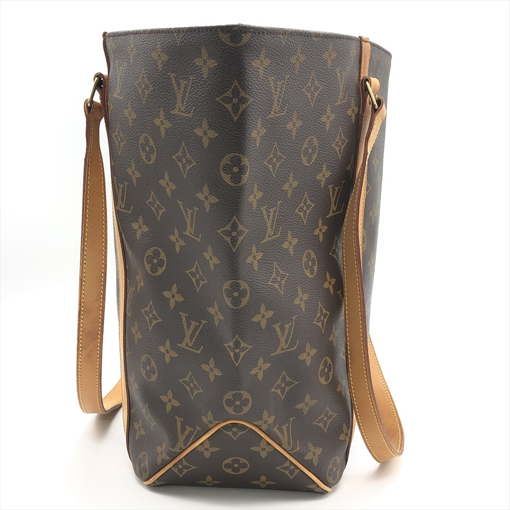 ルイヴィトン LOUIS VUITTON サックショッピング M51108 トートバッグ モノグラム キャンバス ヌメ革 ブラウン MB1919_画像3