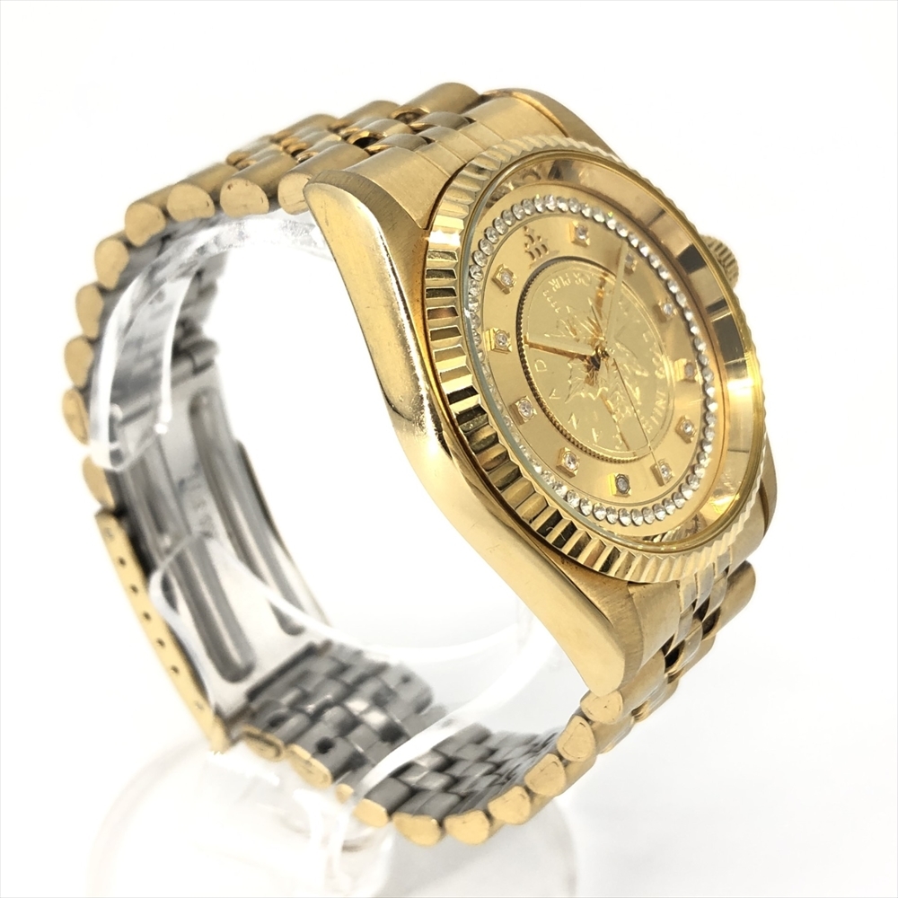 エルジン ELGIN メイプルリーフ 金貨 腕時計 メンズの画像3