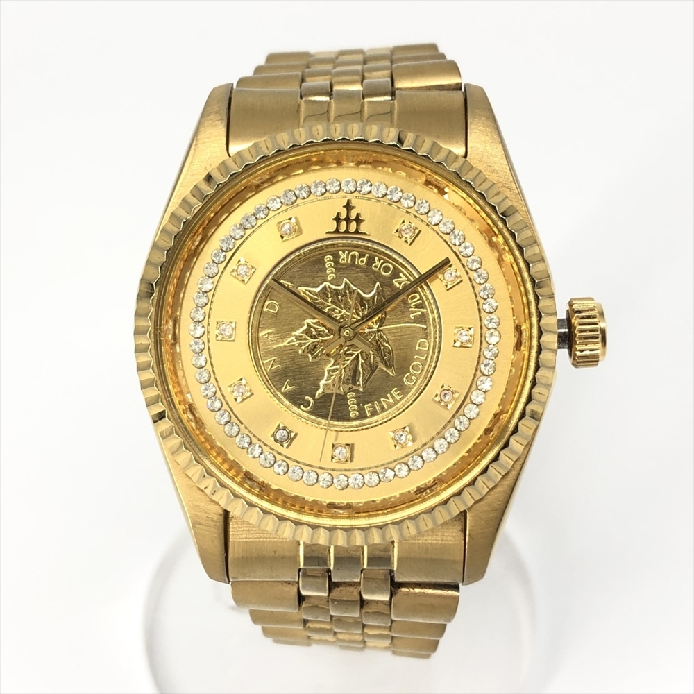 エルジン ELGIN メイプルリーフ 金貨 腕時計 メンズの画像1