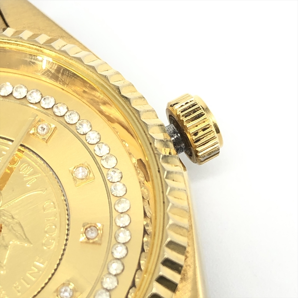 エルジン ELGIN メイプルリーフ 金貨 腕時計 メンズの画像7