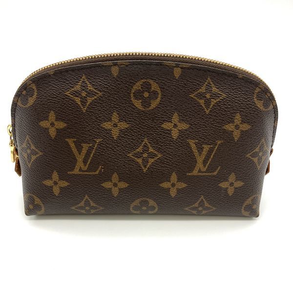 ルイヴィトン LOUIS VUITTON ポシェット コスメティック PM ポーチ モノグラム キャンバス M47515 ブラウン ゴールド金具_画像1