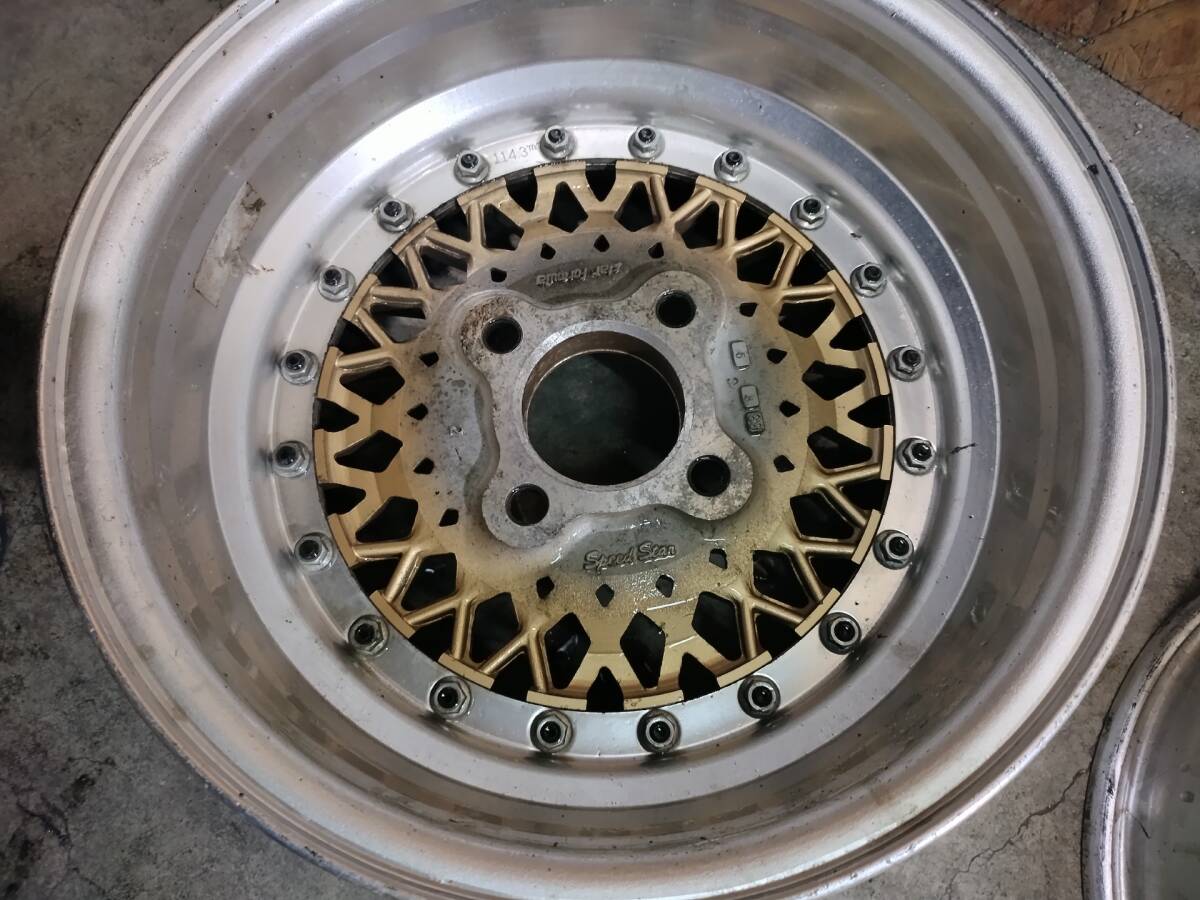 SSR　FMメッシュ　１４．７J　PCD１１４．３/４H OFFSET±０　Aタイプ　旧車　当時物　深リム　２本_画像5