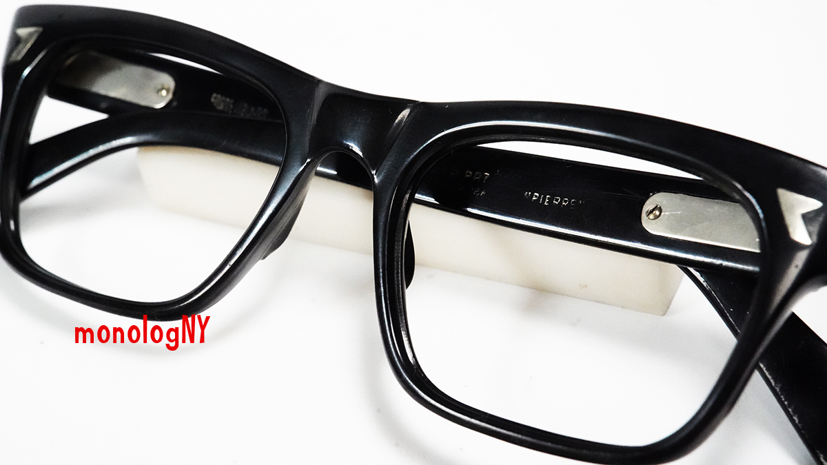 1960s イタリア製 ITALY 黒セルビンテージ眼鏡フレーム Vintage ウエリントン型 BLACK お洒落メガネ＆サングラスの画像10