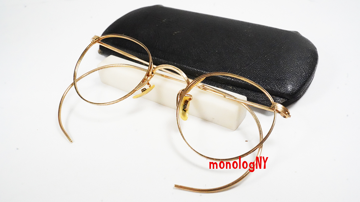 1940s アートクラフト オプティカル Art-Craft Optical ビンテージ12KGF金張り眼鏡フレーム Gold Filled アメリカ製 USA ジョンレノン の画像1