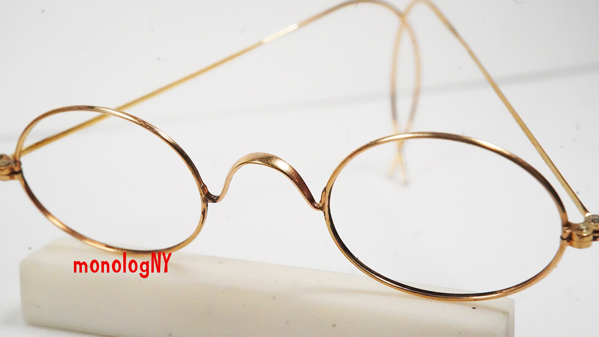 AO アメリカンオプティカル 1920s アンティーク10KGF金張り眼鏡フレーム GOLD クラッシック希少メガネ Antique ジョンレノン _画像6