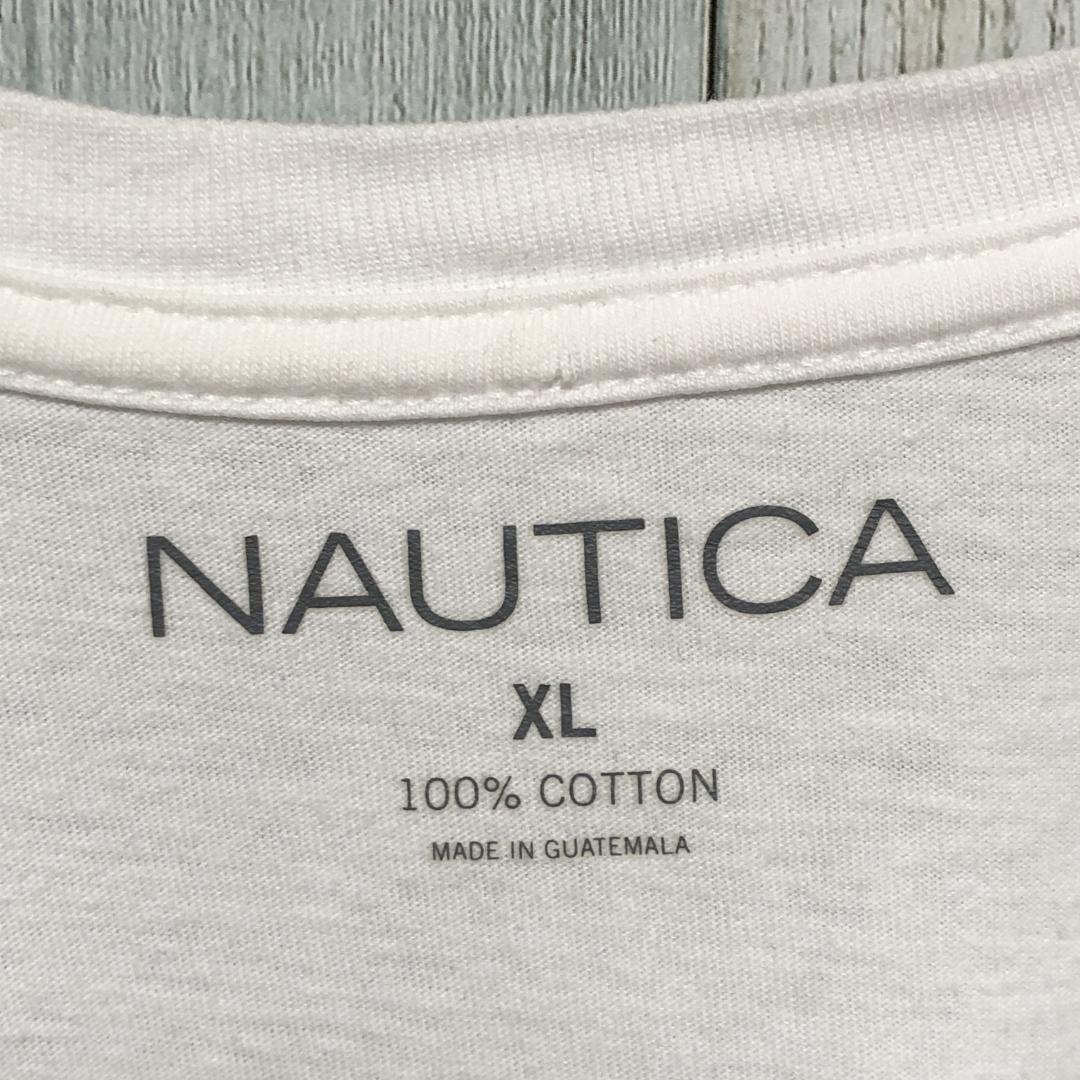 NAUTICA ノーティカ バックプリント バックロゴ 白 XL Tシャツ_画像4