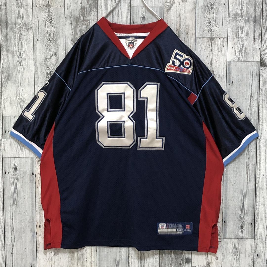 美品★NFLバッファロー・ビルズ Reebok リーボック 両面刺繍 2XL アメフトゲームシャツ ユニフォーム ユニフォームシャツ 90s_画像2