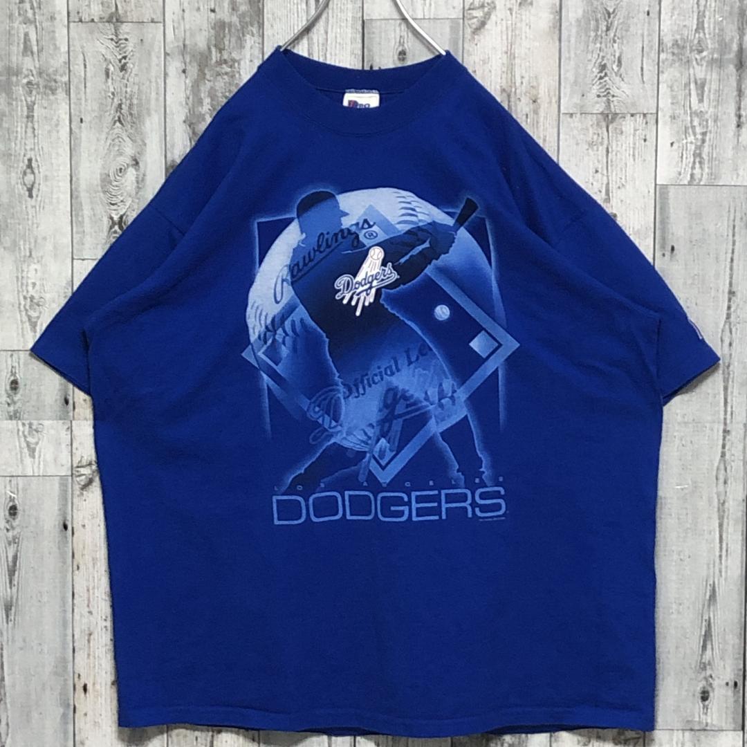 【USA製】MLBドジャース PROPLAYER ビッグロゴ ビッグプリント 2XL Tシャツ 大きいサイズ ビッグサイズ 90s Y2K_画像2