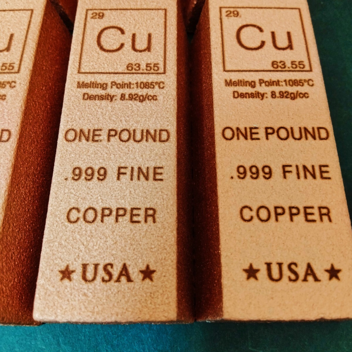 純銅インゴット（純度99.9%）1ポンド 銅バー 銅インゴット銅の延べ棒の画像10