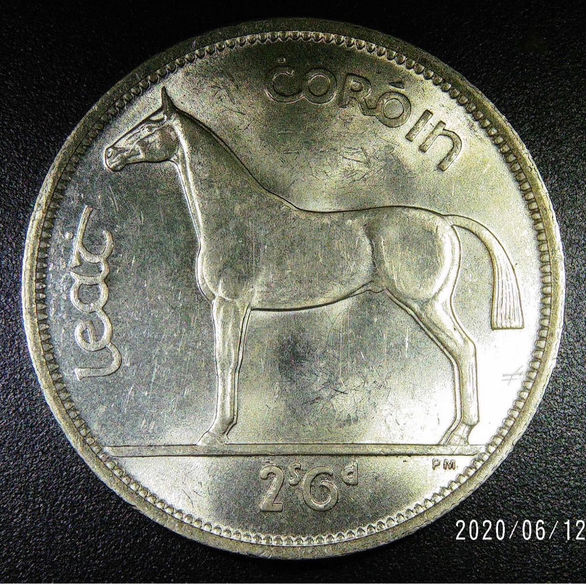 1939年 アイルランド 1/2 Crown 銀貨