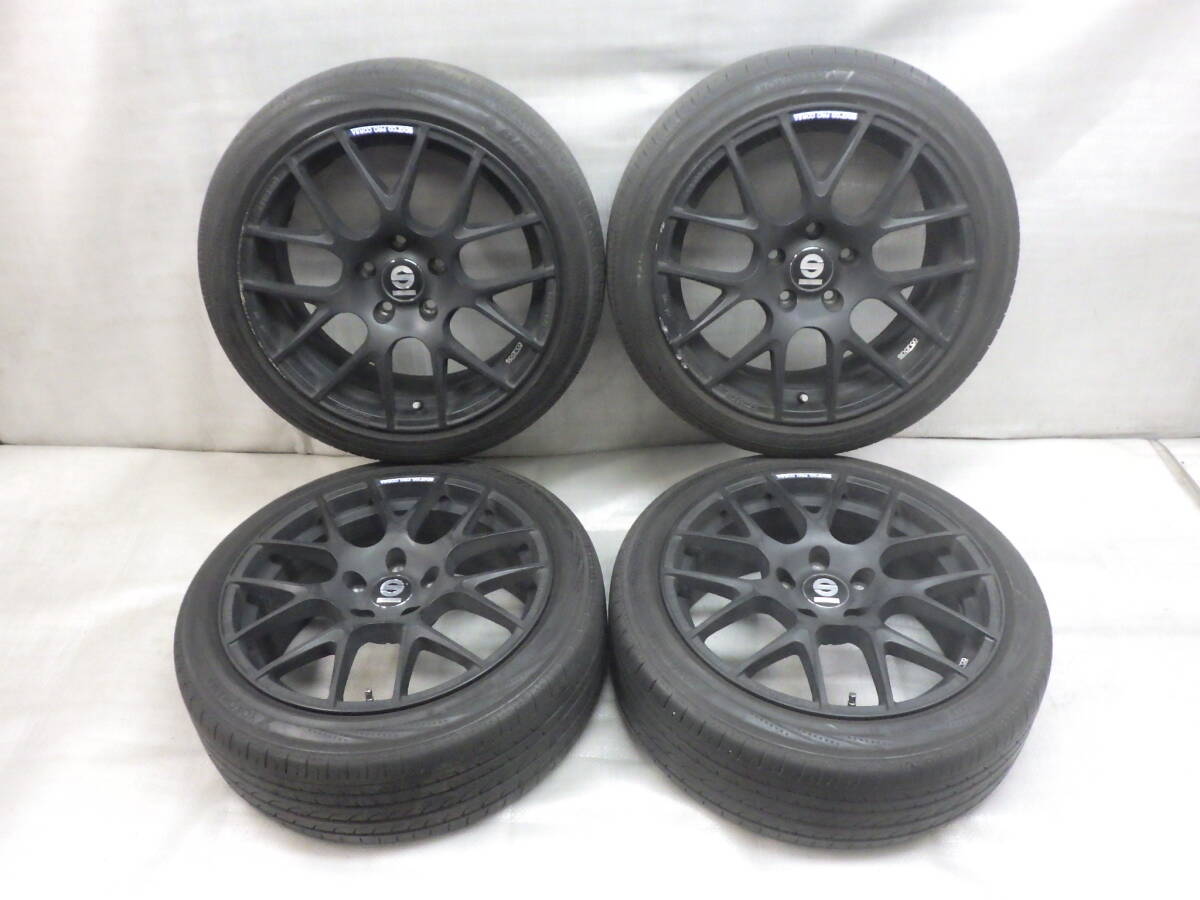 OZレーシング Sparco Pro Corsa 18インチアルミホイール4本 8J +24 5H 120 タイヤ 215/45 R18_画像1