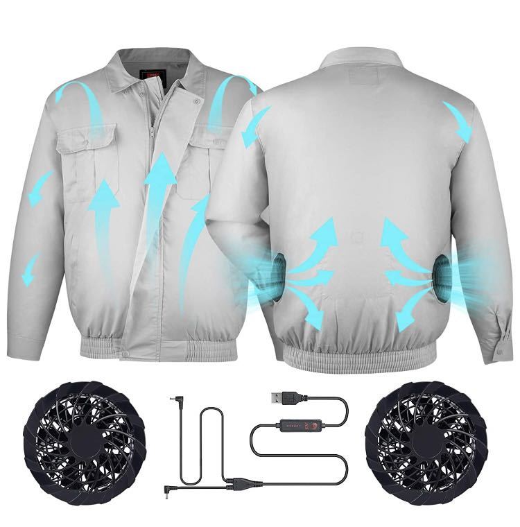  air conditioning clothes air conditioning manner god clothes cooling clothes cotton long sleeve . sweat speed . air flow 3 -step size :L/XL