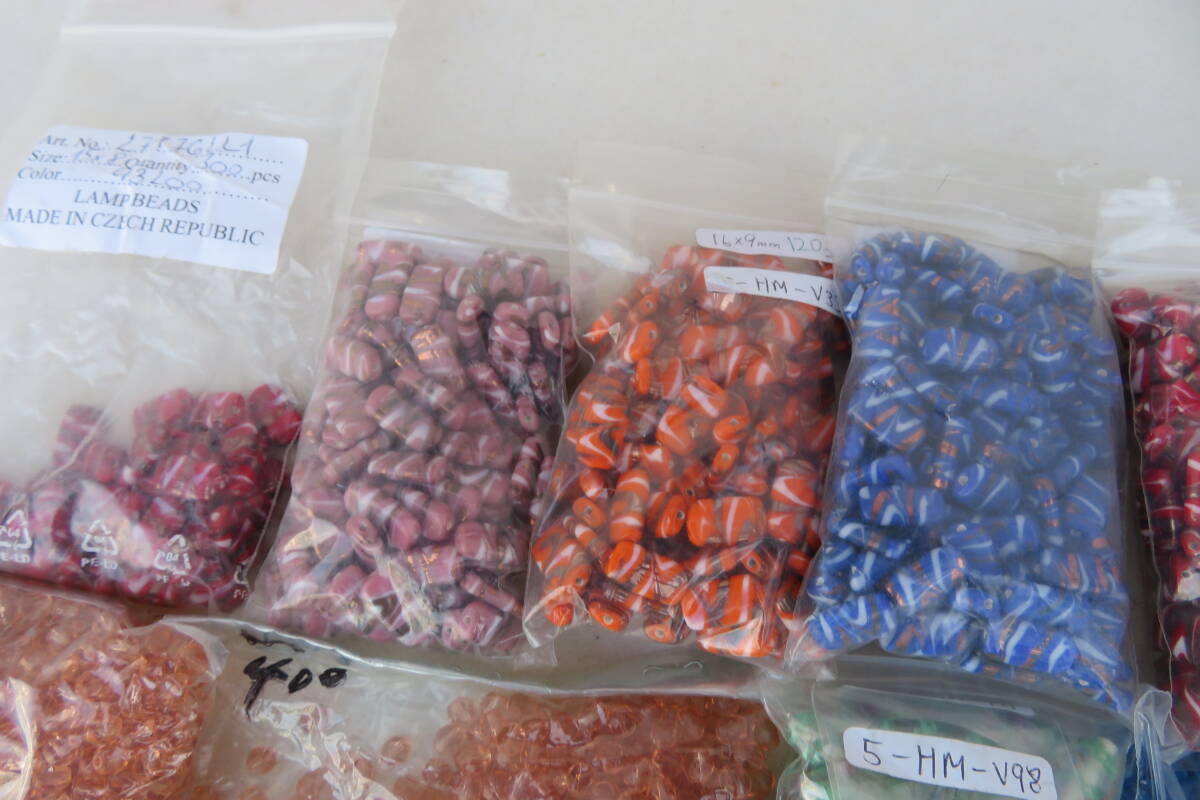 341* unused Czech beads beads BEADS large amount 3kg and more 