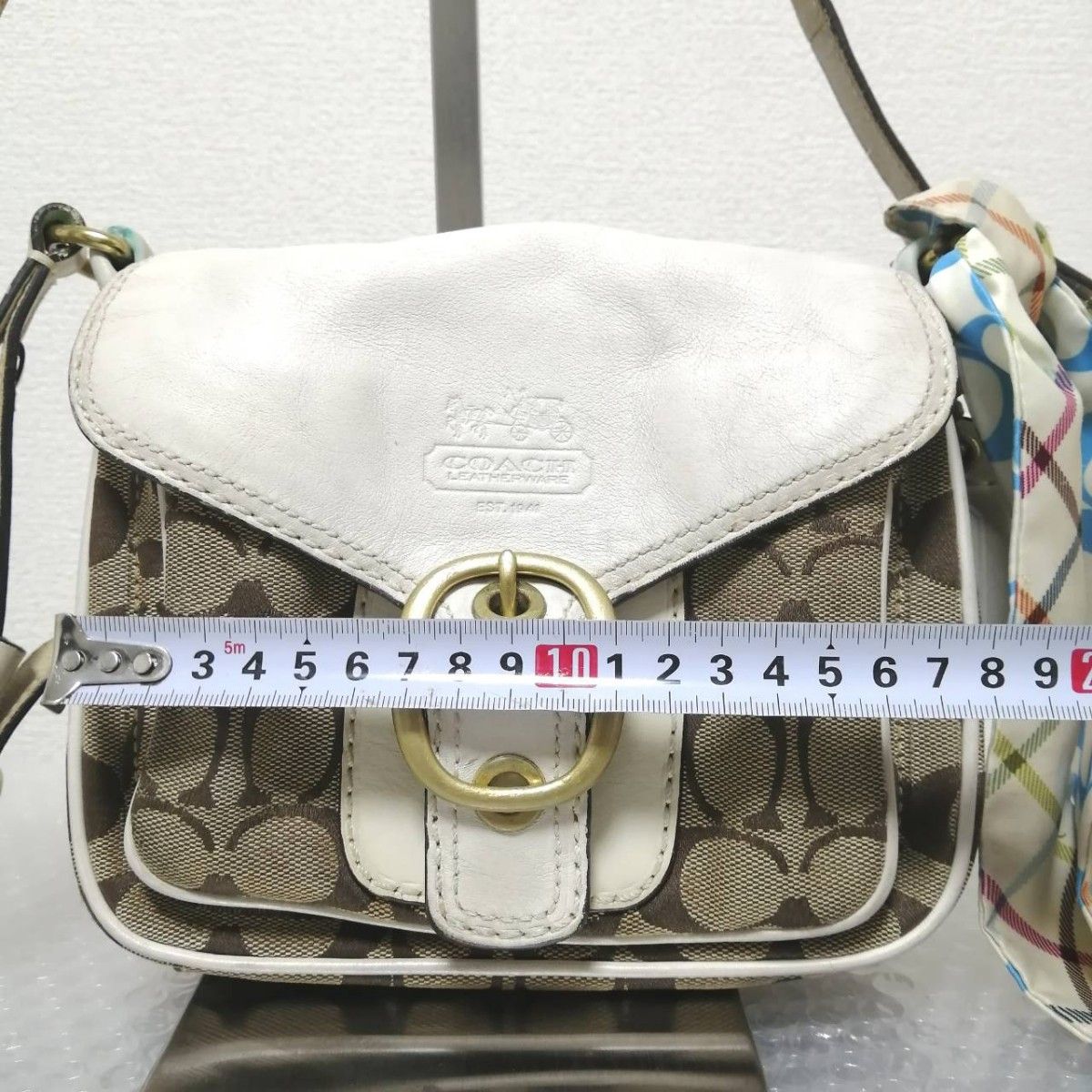 【人気デザイン】COACH　コーチ　 ショルダーバッグ　 キャンバス　 レザー　 斜め掛け　 シグネチャー