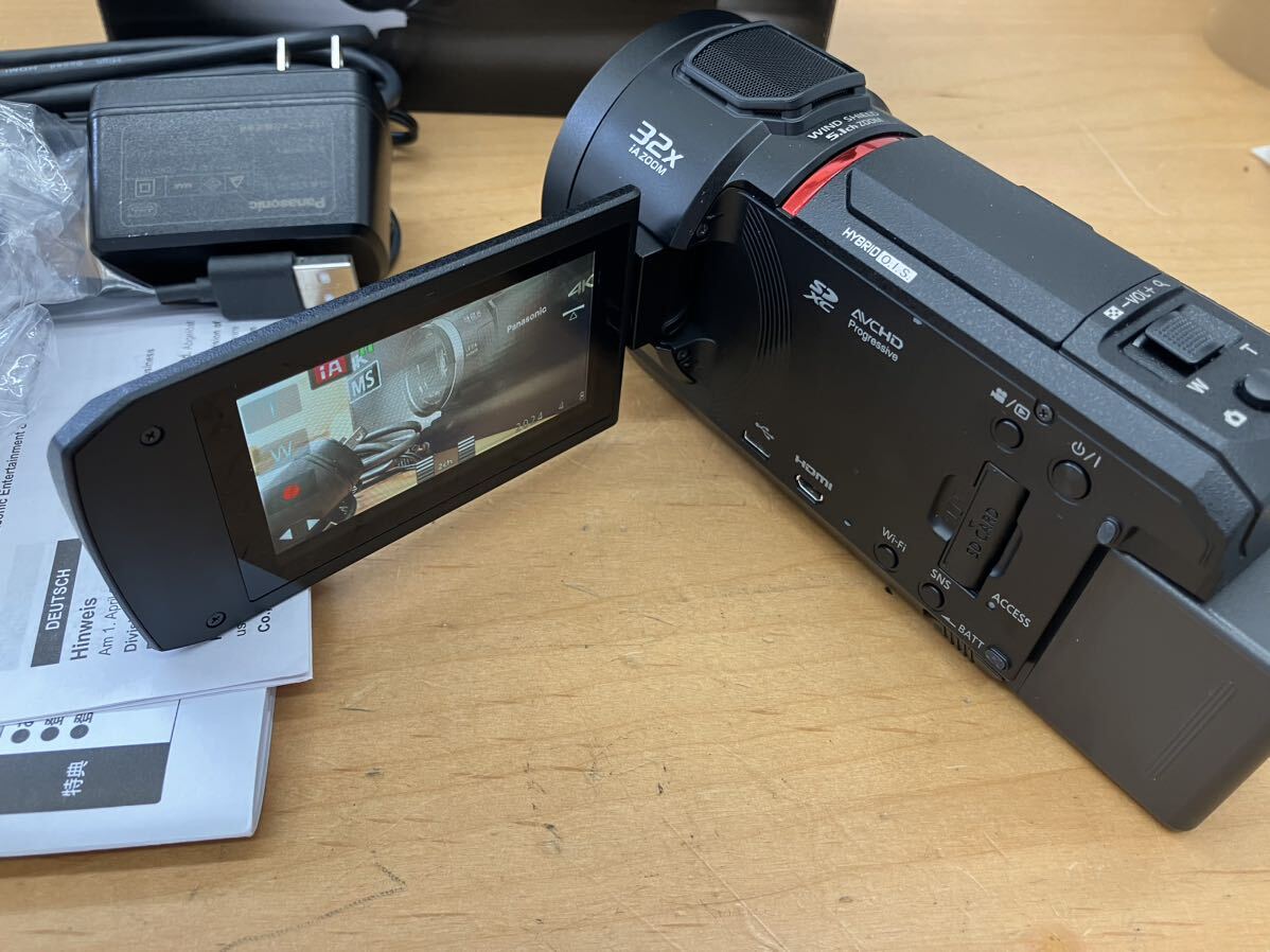 【c397】極美品 Panasonic HC-VX2MS-K パナソニック 4K デジタルビデオカメラ 内蔵メモリー64GB 5軸ハイブリッド手振れ補正 光学24倍ズームの画像4