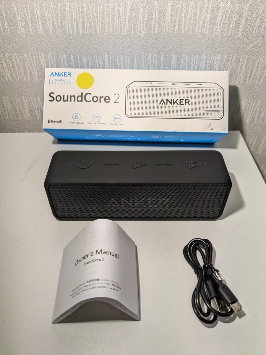 【F482】【稼働品】 Anker アンカー SoundCore 2 A3105 Bluetooth ワイヤレス スピーカーの画像1