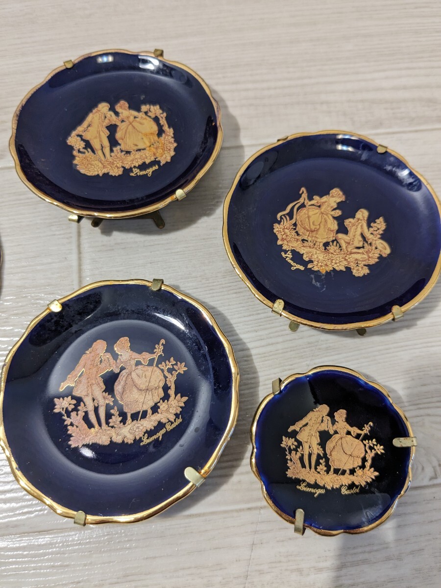 [F714] LIMOGES CASTEL. суммировать Limo -ju дворец FRANCE Франция 22K GOLD Gold золотая краска украшение тарелка . тарелка plate бардачок маленькая тарелка 