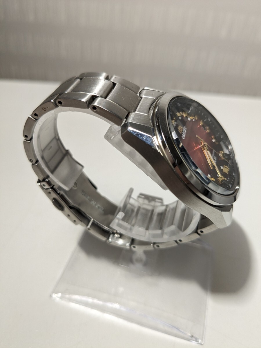 【F771】【稼働品】 ORIENT オリエント SE01-C0-B カットガラス 電波ソーラー メンズ 腕時計の画像5