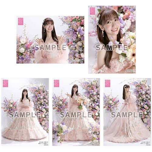 AKB48 柏木由紀 卒業記念生写真 5枚セット 卒業ドレス_画像1