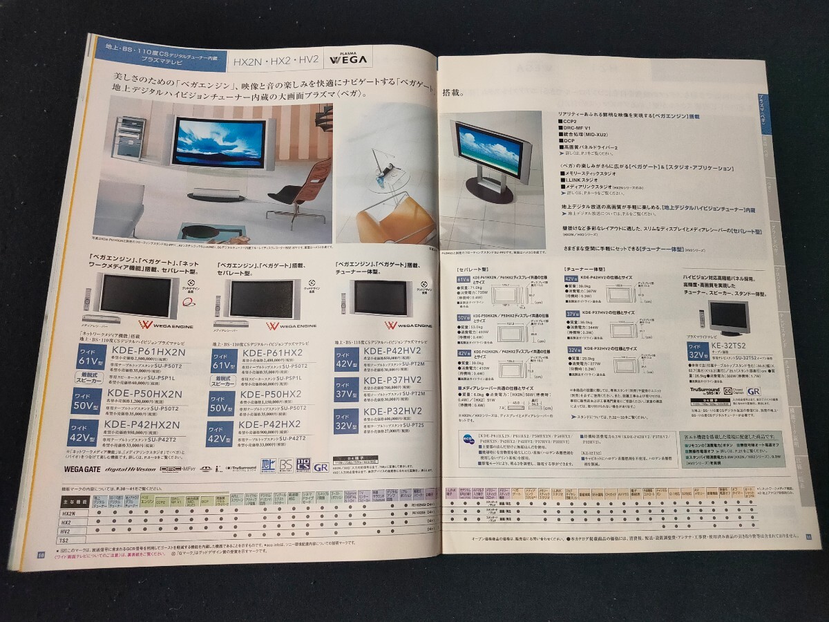 [カタログ ] SONY (ソニー) 2004年3月 プラズマ/液晶/トリニトロン/カラーテレビ総合カタログ/レトロ/当時物/の画像5