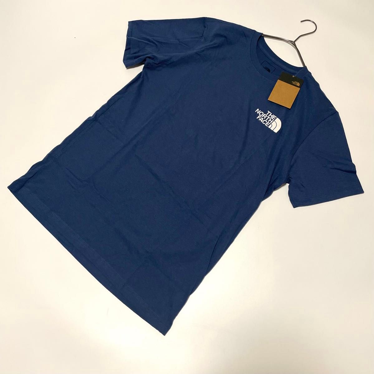 新品未使用 US-M ノースフェイス Tシャツ 半袖 グラフィック プリント ハーフドーム 登山 SHADY BLUE 海外限定