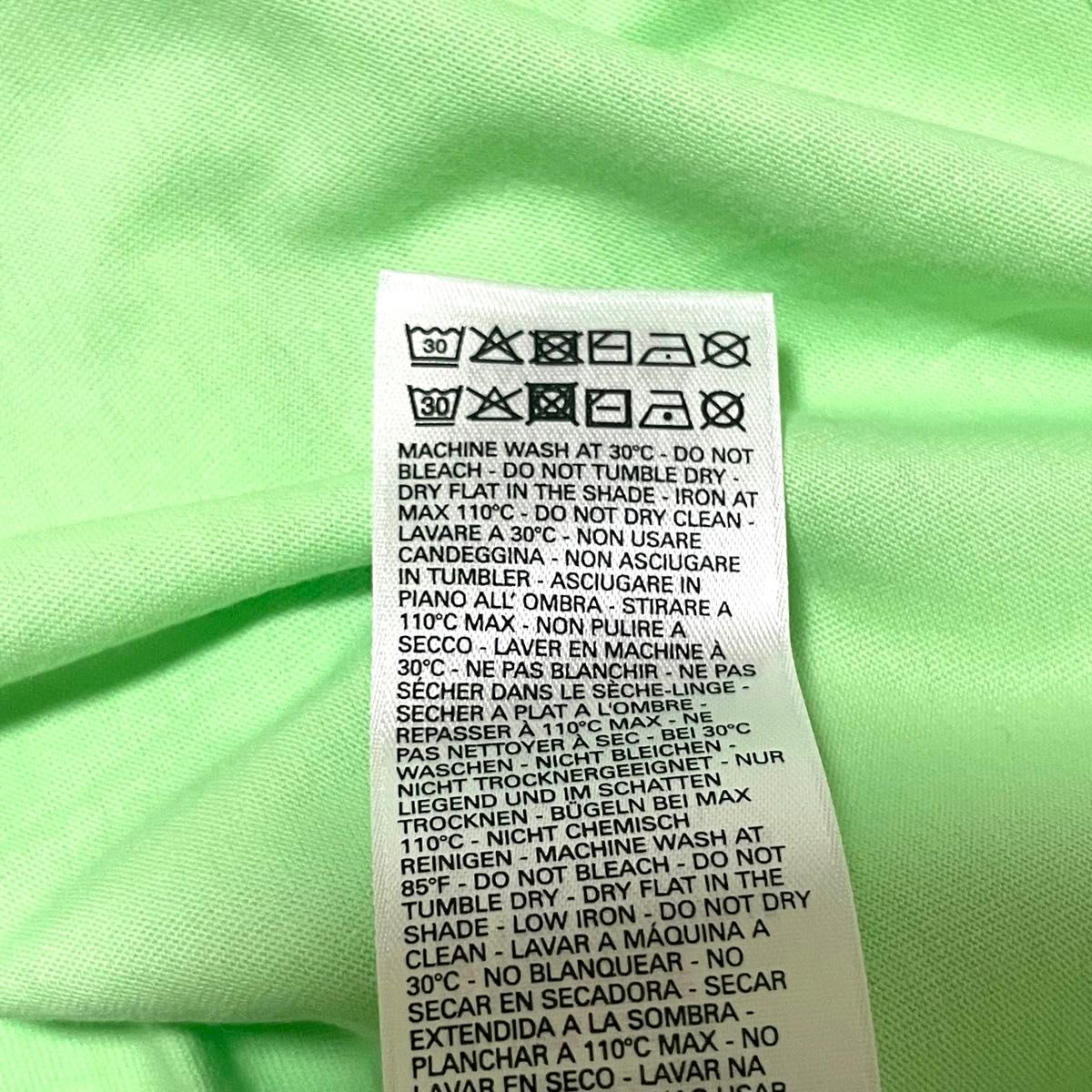 新品未使用 Sサイズ ディーゼル DIESEL Tシャツ 半袖 めくれ加工 ロゴ プリント 緑 グリーン T-DIEGO-QA