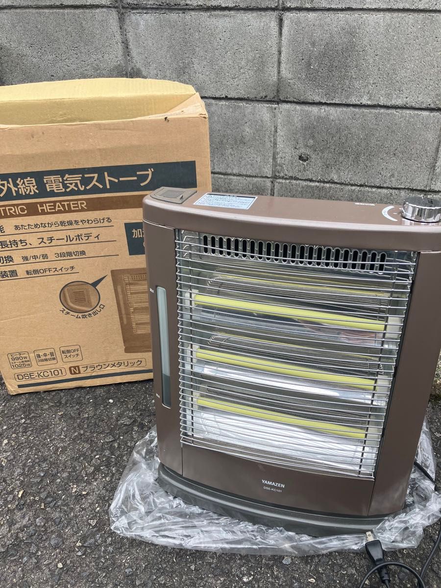 電気ストーブ、ヒーター！ヤマゼンDSE-KC101加湿機能付き、それなりの中古品です！稼働品！