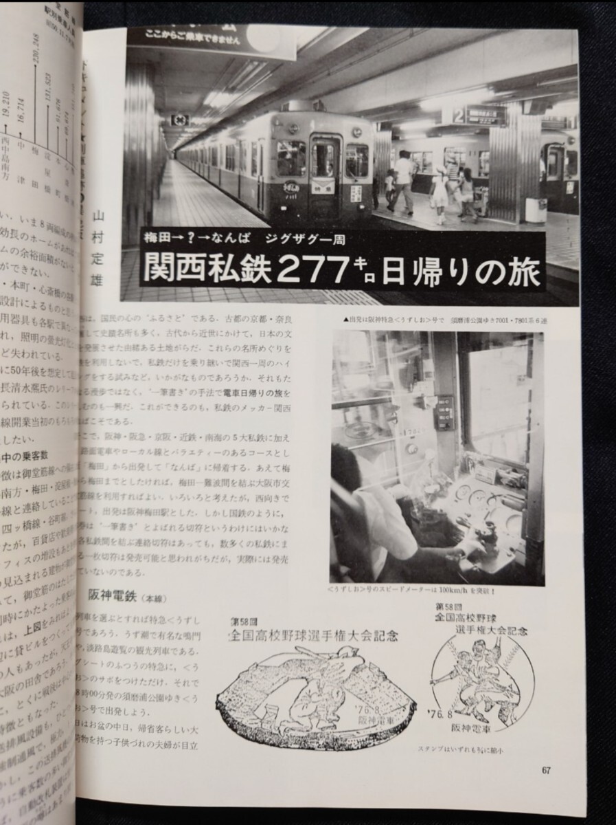 鉄道ジャーナル 1976年11月号 NO117 私鉄王国関西の鉄道 関西私鉄の主力電車関西私鉄277キロ日帰り旅 新ブルートレイン登場 路面電車再発見_画像6