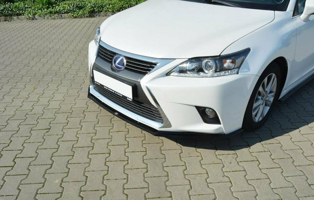 レクサス/LEXUS CT CT200h 10系 中期 '14～'17 社外品 ABS製 フロントリップ スポイラー/スプリッター グロスブラック エアロパーツ 未使用_画像2