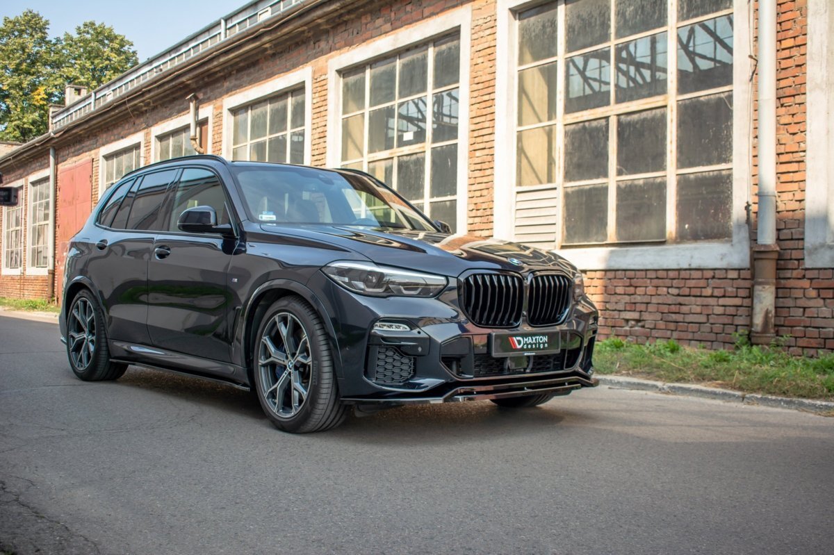 BMW X5/エックスファイブ/クロスファイブ G05 Mスポーツ用 '19～'23 社外品 ABS製 フロントリップ スポイラー/スプリッター グロスブラック_画像2