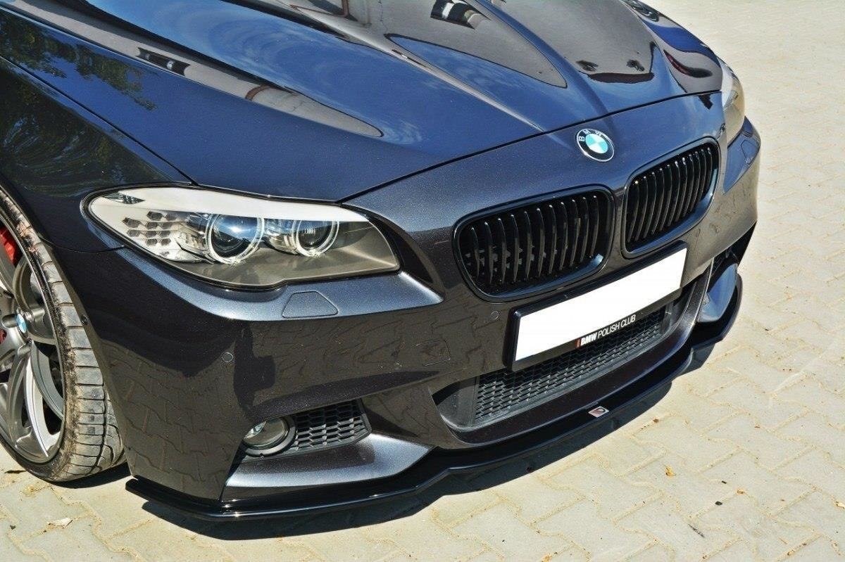 BMW 5シリーズ ツーリング F11 Mスポーツ用 '10～'17 社外品 ABS製 フロントリップ スポイラー/スプリッター グロスブラック エアロパーツ_画像2