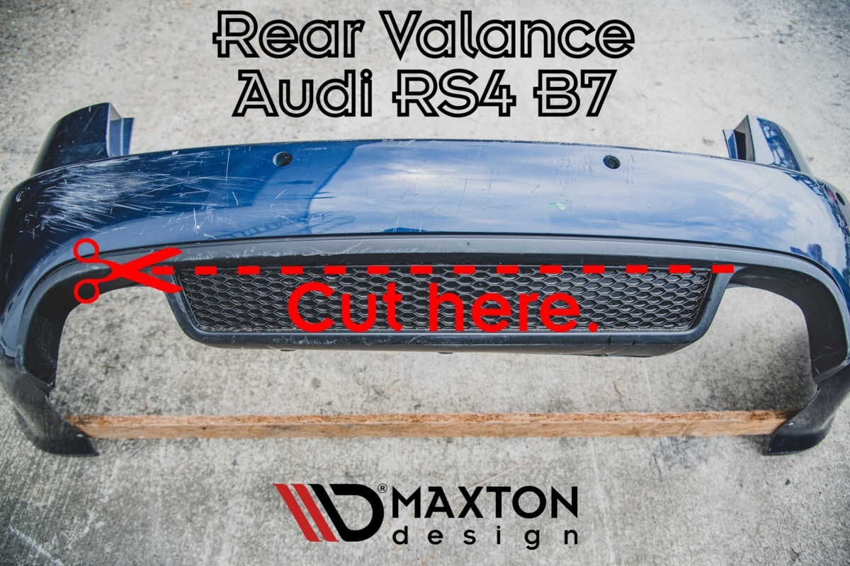  Audi RS4 B7 Avante \'06~\'09 after market ABS rear / rear difuzar / lip / spoiler / skirt / splitter gloss black unused 