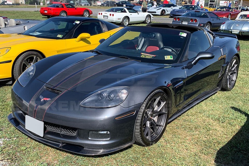 シボレー 6代目 コルベット C6 グランスポーツ/Z06 前期/後期 '05～'14 社外 カーボン製 フロントリップ スポイラー/スプリッター/スカート_画像2