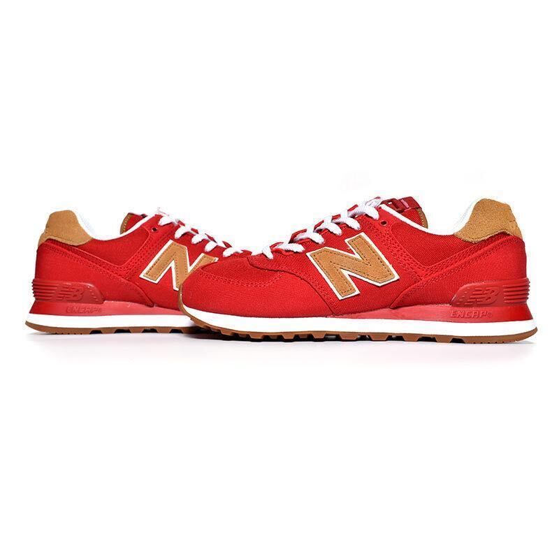 新品未使用 New Balance 26.5cm ニューバランス ML574BN2 キャンバス 人気 定番 スニーカー シューズ ホワイト 白 レッド 赤 箱無し 正規品_画像10