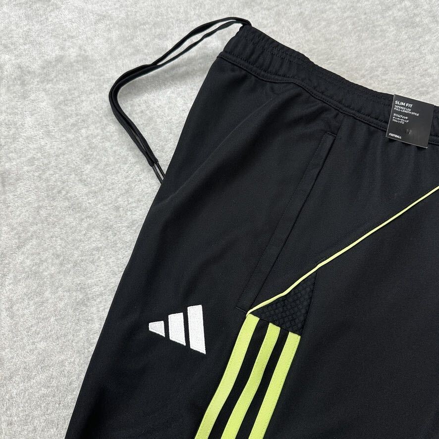 【格安送料】adidas Mサイズ アディダス ジャージ トレーニング トラックパンツ ジム ブラック 黒 3ストライプ 刺繍ロゴ 軽量 正規品_画像4